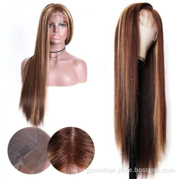 whole sale hd blondered 100% small  blonde red 100% indian full body wave colored malaysian human hair full lace wig